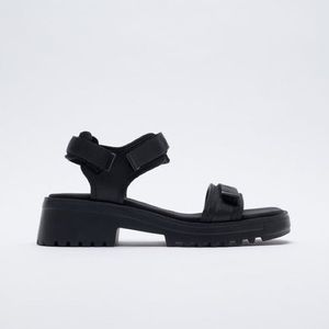 Zara Low Heel Lug Sole Sandals